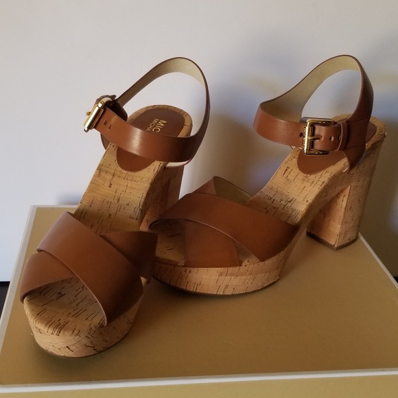 Michael Kors Shoes - NEW Michael Kors Platform Heels Brown Natalia 10